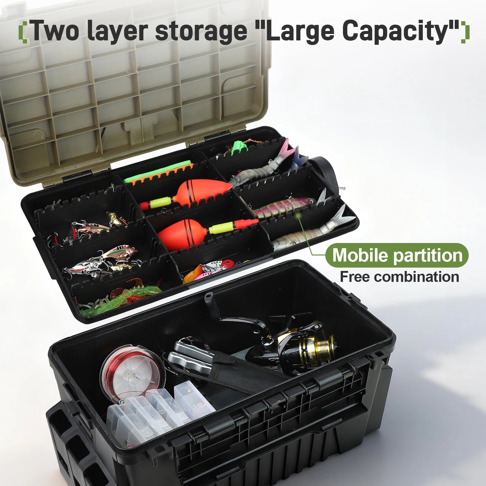 Fishing Tackle Box Double Laye - огляд і ціна Fishing Kayak Crate