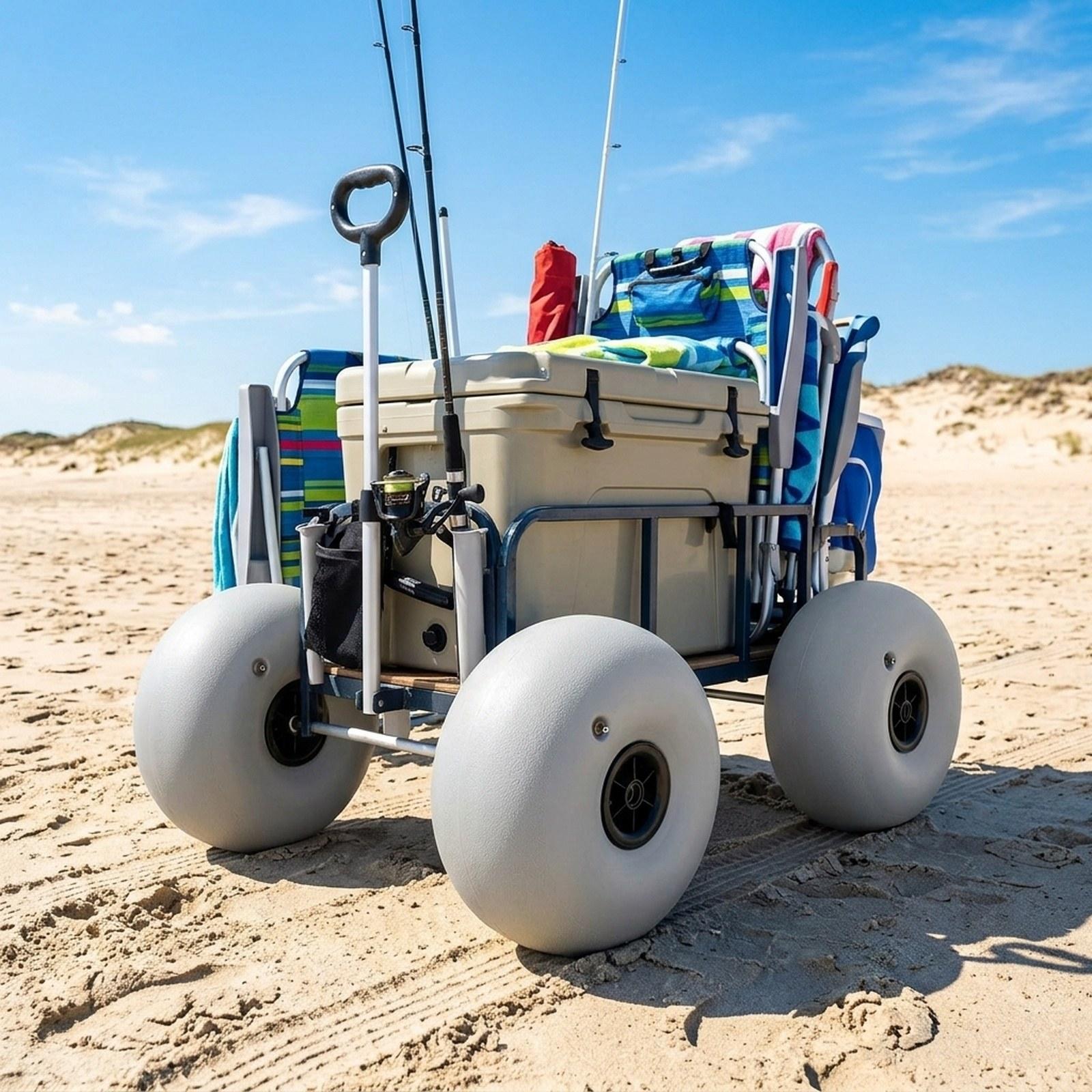 Beach Cart Sand Wheels 16 Inch - огляд і ціна Fishing Kayak Cart